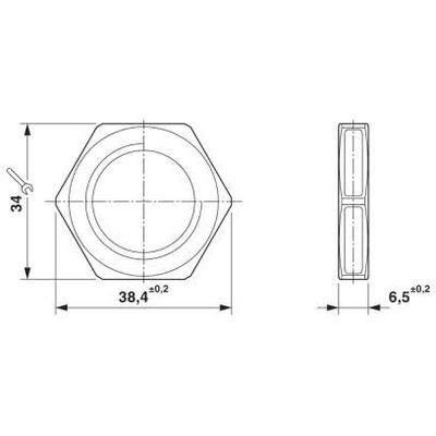 FT NUT M25 BU - Phoenix Contact - 1049831 - изображение 2