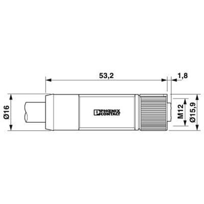 SAC-3P- 2,0-PVC/M12FSS PE WD - Phoenix Contact - 1423059 - изображение 2