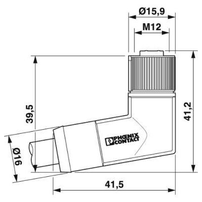 SAC-3P- 5,0-PVC/M12FRS PE WD - Phoenix Contact - 1423063 - изображение 2