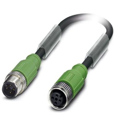 SAC-4P-M12MS/0,6-PUR/M12FSSHBK - Phoenix Contact - 1553899