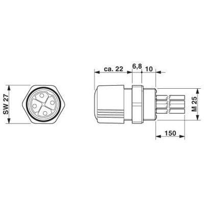 Q 1,5/4A15/16-M25KU-ESA-PE - Phoenix Contact - 1584208 - изображение 2