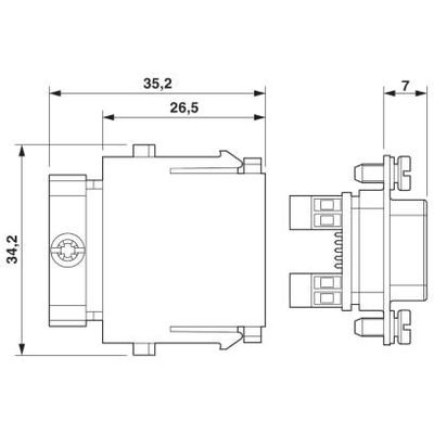 HC-M-DSUB 09/O2T-MOD-BU - Phoenix Contact - 1636444 - изображение 2