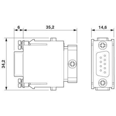 HC-M-DSUB 09/O2T-MOD-BU - Phoenix Contact - 1636444 - изображение 3