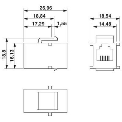 VS-RJ11-BU-MOD/BU - Phoenix Contact - 1656356 - изображение 2
