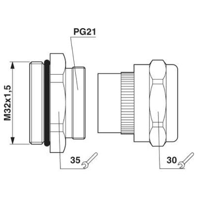 VC-M-KV-PG21 4X6,5 - Phoenix Contact - 1885677 - изображение 2